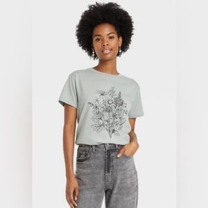 Light Green Floral Tee
